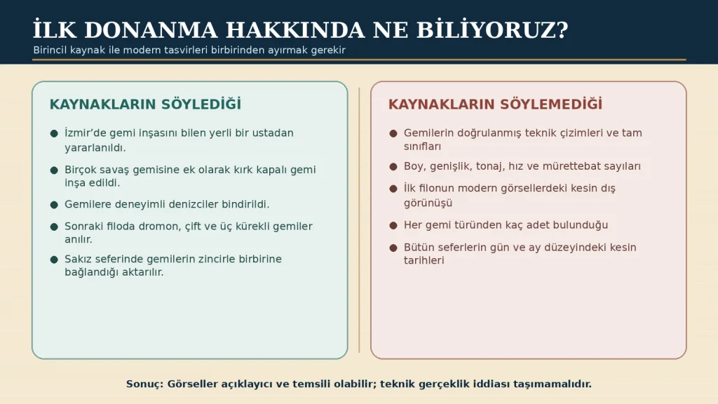 Donanma tasvirlerinde kaynak bilgisi ile temsili ayrıntı birbirinden ayrılmalıdır.